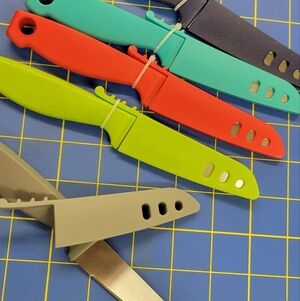 4-inch Stainless Steel Blade with Sleeve Choice of Colors Entire Length 8"